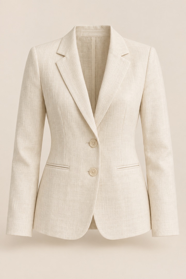 Blazer de linho da coleção de demonstração